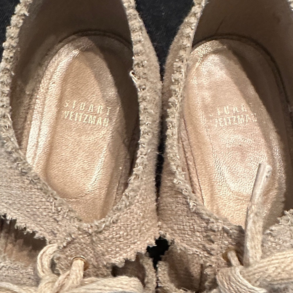 Stuart Weitzman Tan Lace-Up Espadrilles - Picture 4 of 5